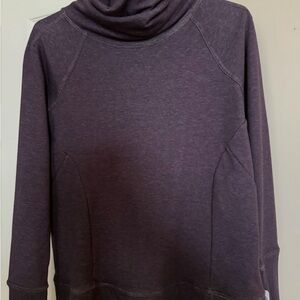 Apana Heathered Purple Cowl Neck Sweater